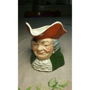 Vintage Olde Staffordshire Squire Toby Jug Creamer Made in England Hand Painted